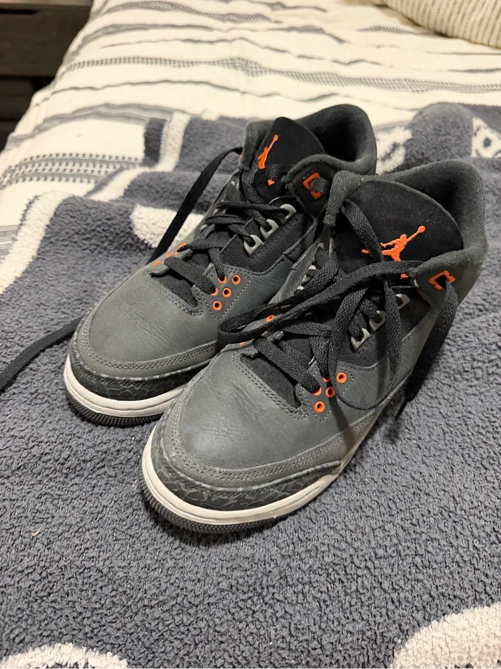 Air Jordan 3 Retro - Night Stadium/Black/Flat Pewter/Total Orange